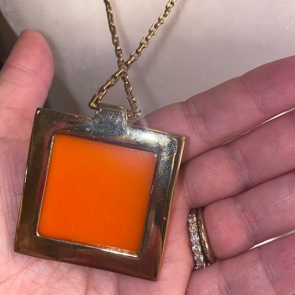 Kate Spade Pyramid Hill Orange Statement Necklace - Picture 4 of 7